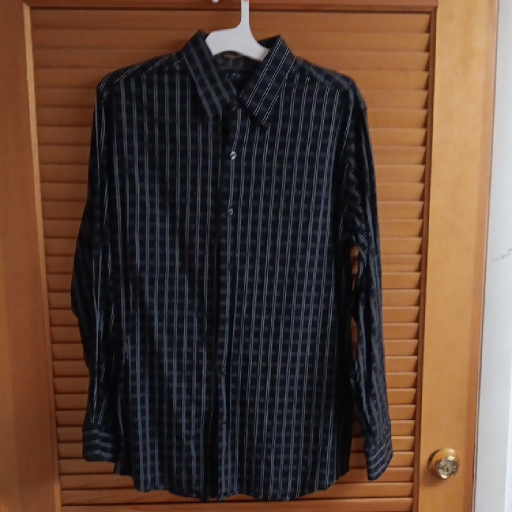 jf j.ferrar Black Casual Button Down Shirt